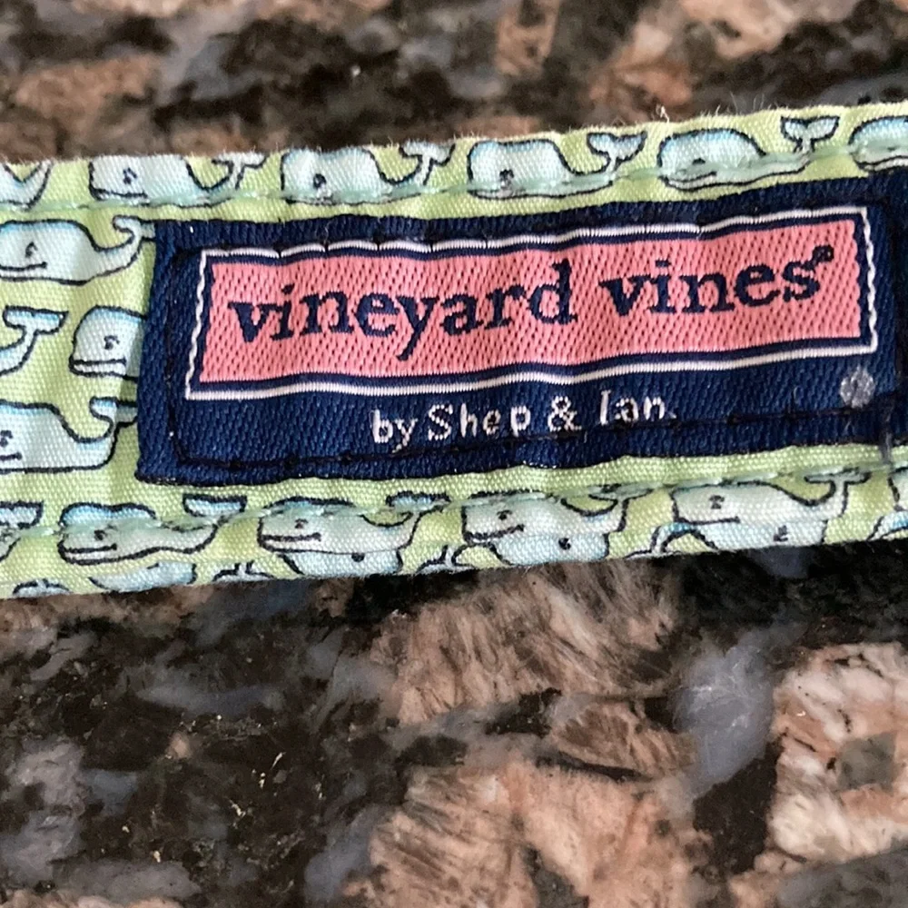 VINEYARD VINES CLASSIC WHALE D-RING BELT SIZE S